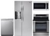 KIT LG 4 Piece Electric Kitchen Appliance Package with 26.2 cu. ft. Refrigerator - Stainless Steel
