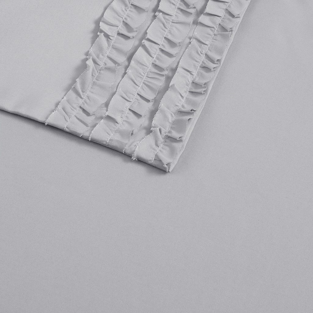 White Twin Flirty Ruffle 4 Piece Sheet Set-3
