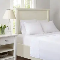 White Full Flirty Ruffle 6 Piece Sheet Set