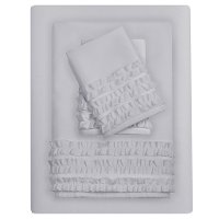 White Full Flirty Ruffle 6 Piece Sheet Set-2