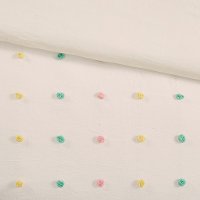 White and Multi Color Pom-Pom Full Callie 5 Piece Bedding Collection-5