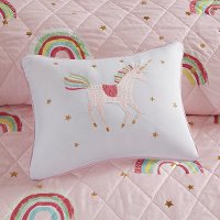 Pink and Rainbow Twin Alicia 3 Piece Bedding Collection-2