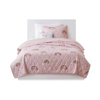 Pink and Rainbow Full Alicia 4 Piece Bedding Collection-3