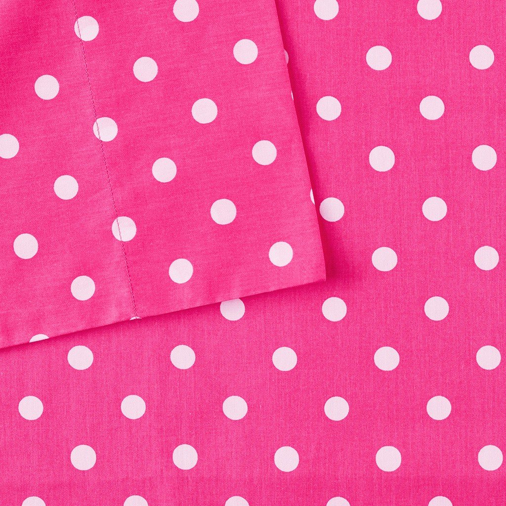 Pink Polka Dot Full Mi Zone 4 Piece Sheet Set-2