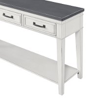 Country White and Grey Sofa Table - Del Mar-3