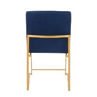 DC-HBFUJI-AUVBU2 Modern Blue and Gold Upholstered Dining Room Chair (Set of 2) - Fuji-3
