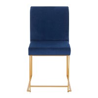 DC-HBFUJI-AUVBU2 Modern Blue and Gold Upholstered Dining Room Chair (Set of 2) - Fuji-4
