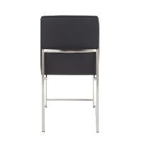 DC-HBFUJI-SSBK2 Modern Black and Silver Upholstered Dining Room Chair (Set of 2) - Fuji-3
