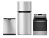KIT Whirlpool 3 Piece Electric Kitchen Appliance Package with Top Freezer Refrigerator