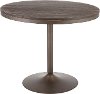 DT-DKTA-ANE Industrial Antique Metal and Wood Round Dining Room Table - Dakota