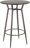 BT-CLATARN-AN Industrial Antique Brown Metal Round Bar Table - Clara