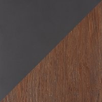 DT-XPEDSTL-GYBN Industrial Brown Wood and Gray Metal Round Dining Room Table - Dakota-5