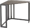 OFD-CROMAN-BKES Black Metal and Espresso Bamboo Industrial Corner Desk - Roman
