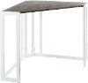 OFD-CROMAN-VWES White Metal and Espresso Bamboo Industrial Corner Desk - Roman