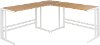 OS-ROMAN3-WNA White Metal and Wood-Pressed Grain Bamboo Industrial L Shaped Desk - Roman