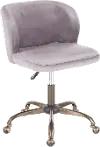 OC-FRAN ANVSV Silver Velvet Contemporary Task Chair - Fran