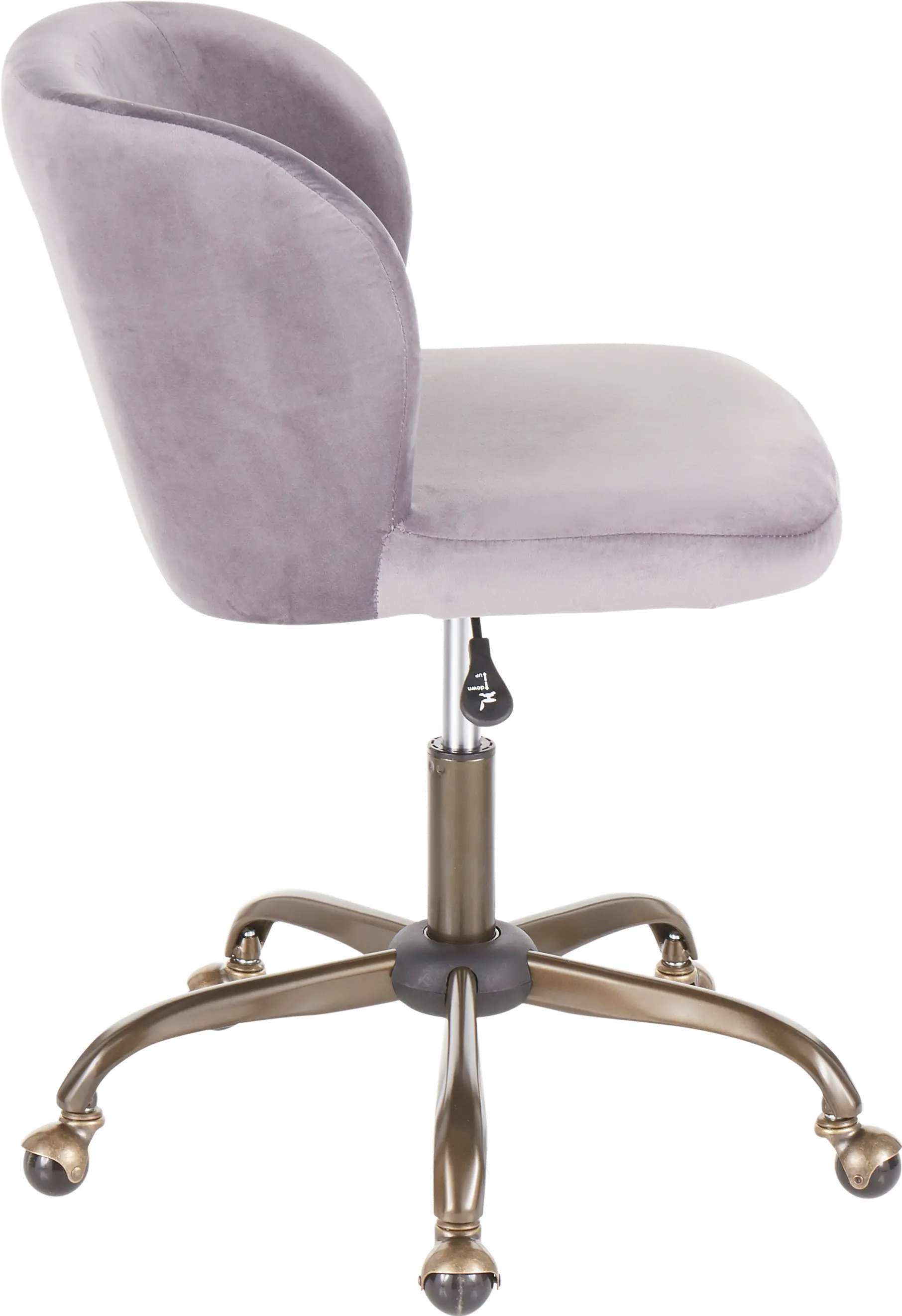 OC-FRAN-ANVSV White Velvet Contemporary Task Chair - Fran-2
