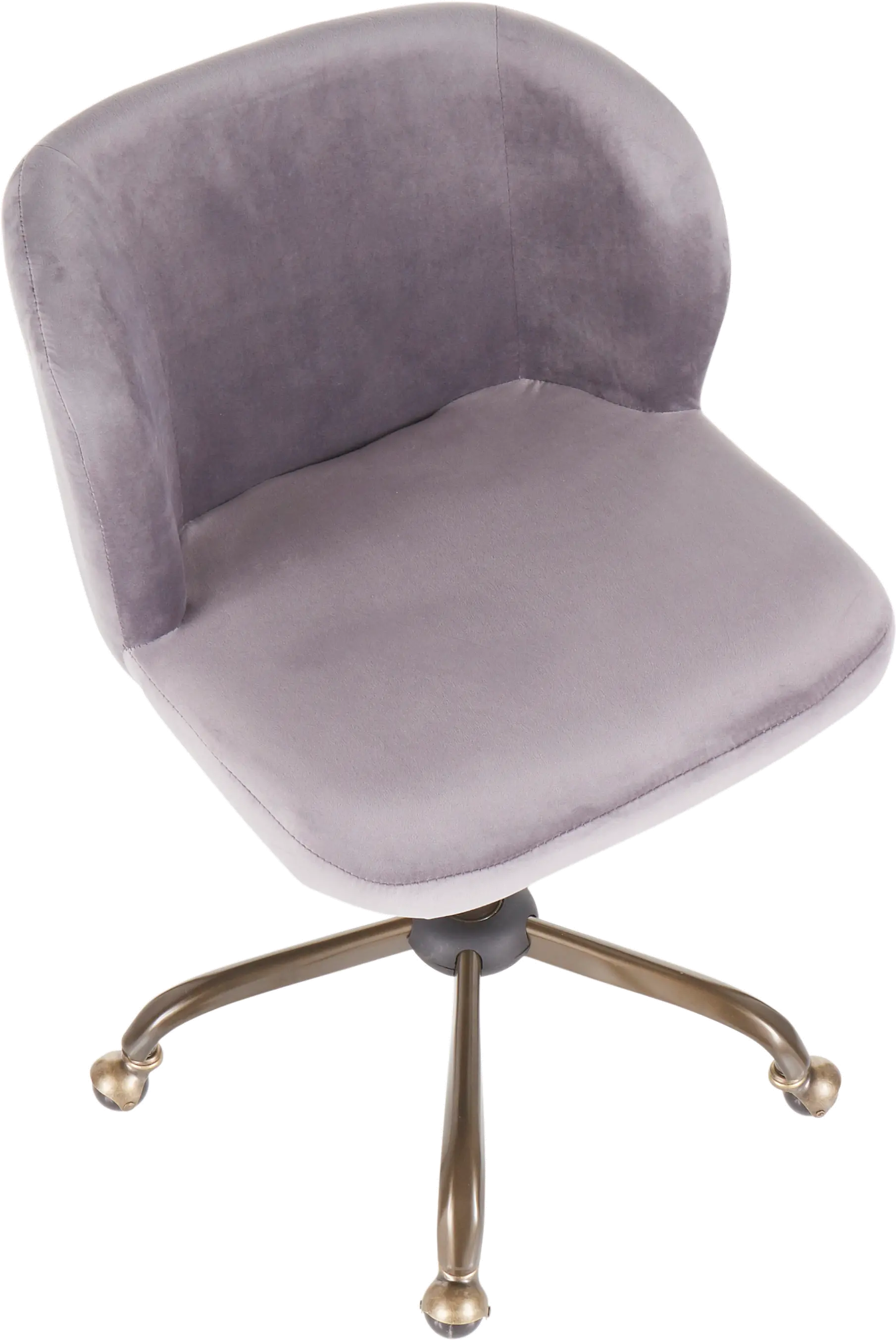 OC-FRAN-ANVSV White Velvet Contemporary Task Chair - Fran-5