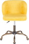 OC-FRAN-COR-ANY Yellow Corduroy Contemporary Task Chair - Fran