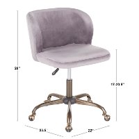 OC-FRAN-COR-ANY Yellow Corduroy Contemporary Task Chair - Fran-6