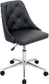 OFC-MARCHE-BK Black Faux Leather Contemporary Adjustable Office Chair with Swivel - Marche