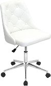 OFC-MARCHE-W White Faux Leather Contemporary Adjustable Office Chair with Swivel - Marche