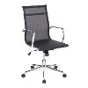OFC-MIRAGE-BK Chrome and Black Contemporary Office Chair - Mirage