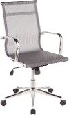 OFC-MIRAGE-SV Chrome and Gray Contemporary Office Chair - Mirage