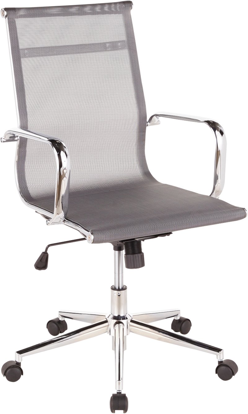 Chrome And Gray Contemporary Office Chair Mirage Rc Willey Furniture Store