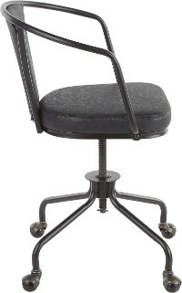 OC-ORUP-BKDGY Metal and Gray Industrial Upholstered Task Chair - Oregon-2