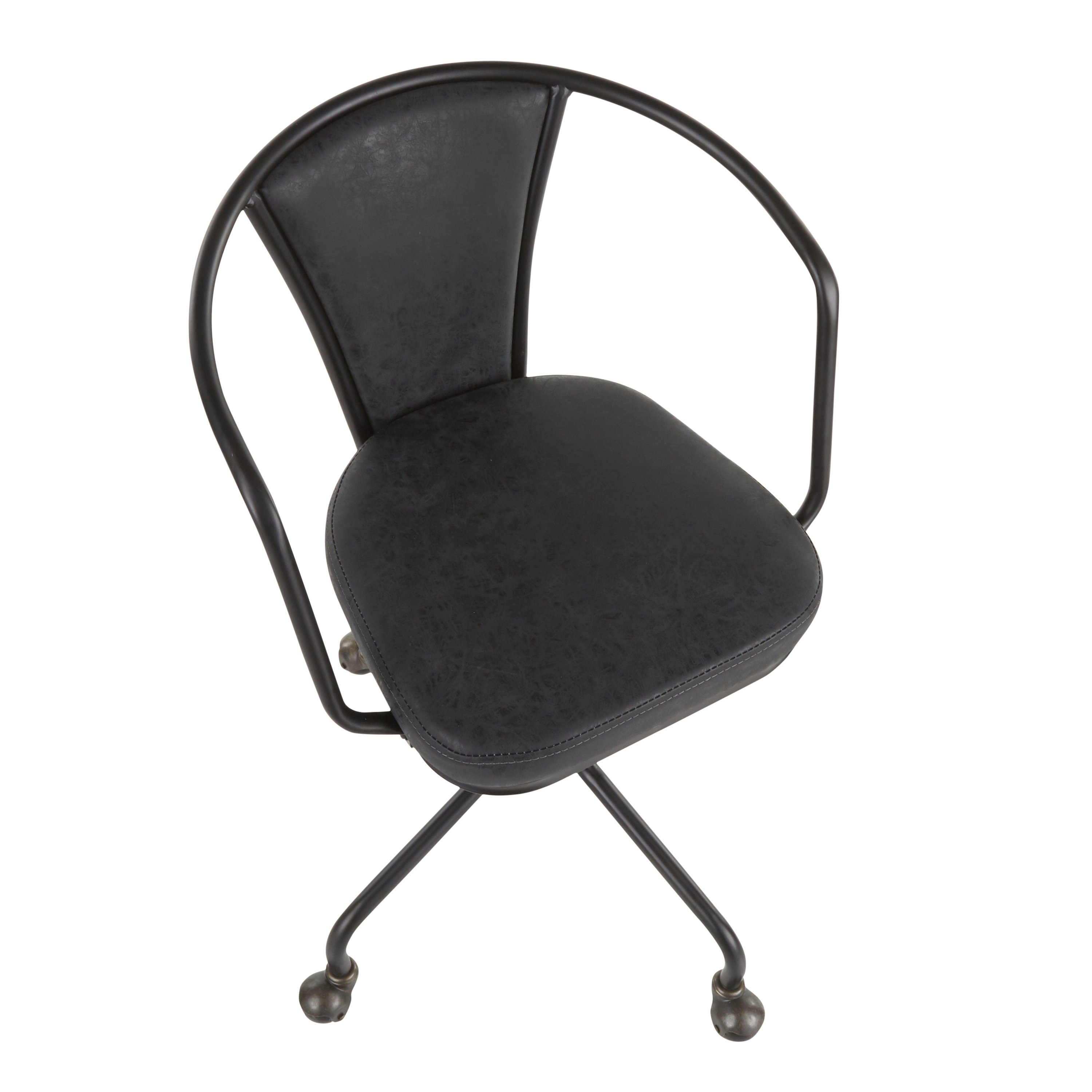 OC-ORUP-BKDGY Metal and Gray Industrial Upholstered Task Chair - Oregon-5