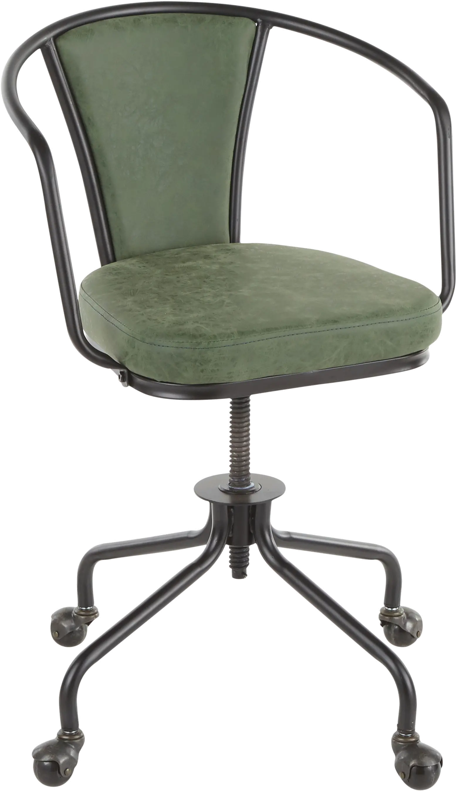 OC-ORUP-BKGN Metal and Green Industrial Upholstered Task Chair - Oregon-1