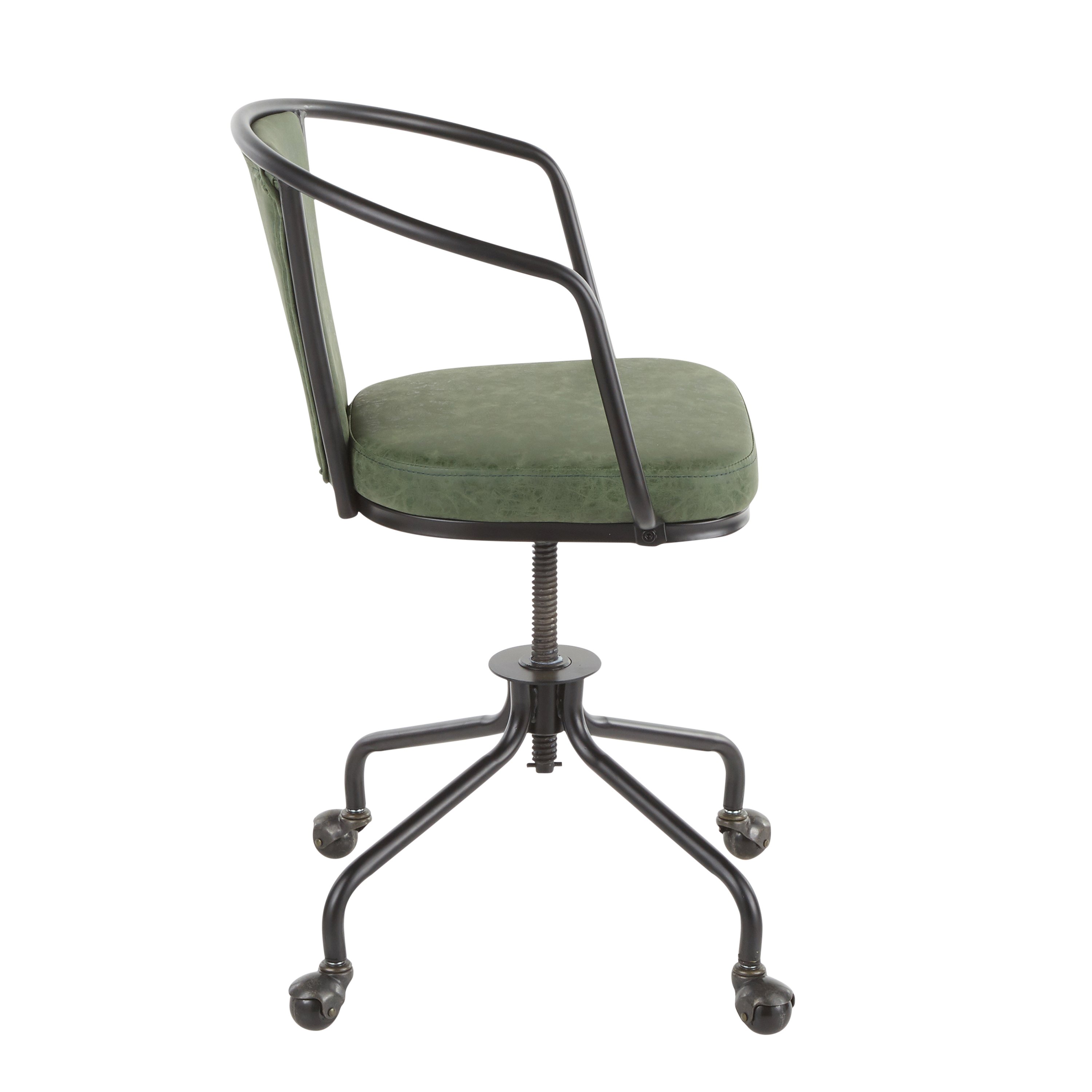OC-ORUP-BKGN Metal and Green Industrial Upholstered Task Chair - Oregon-2