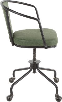 OC-ORUP-BKGN Metal and Green Industrial Upholstered Task Chair - Oregon-2