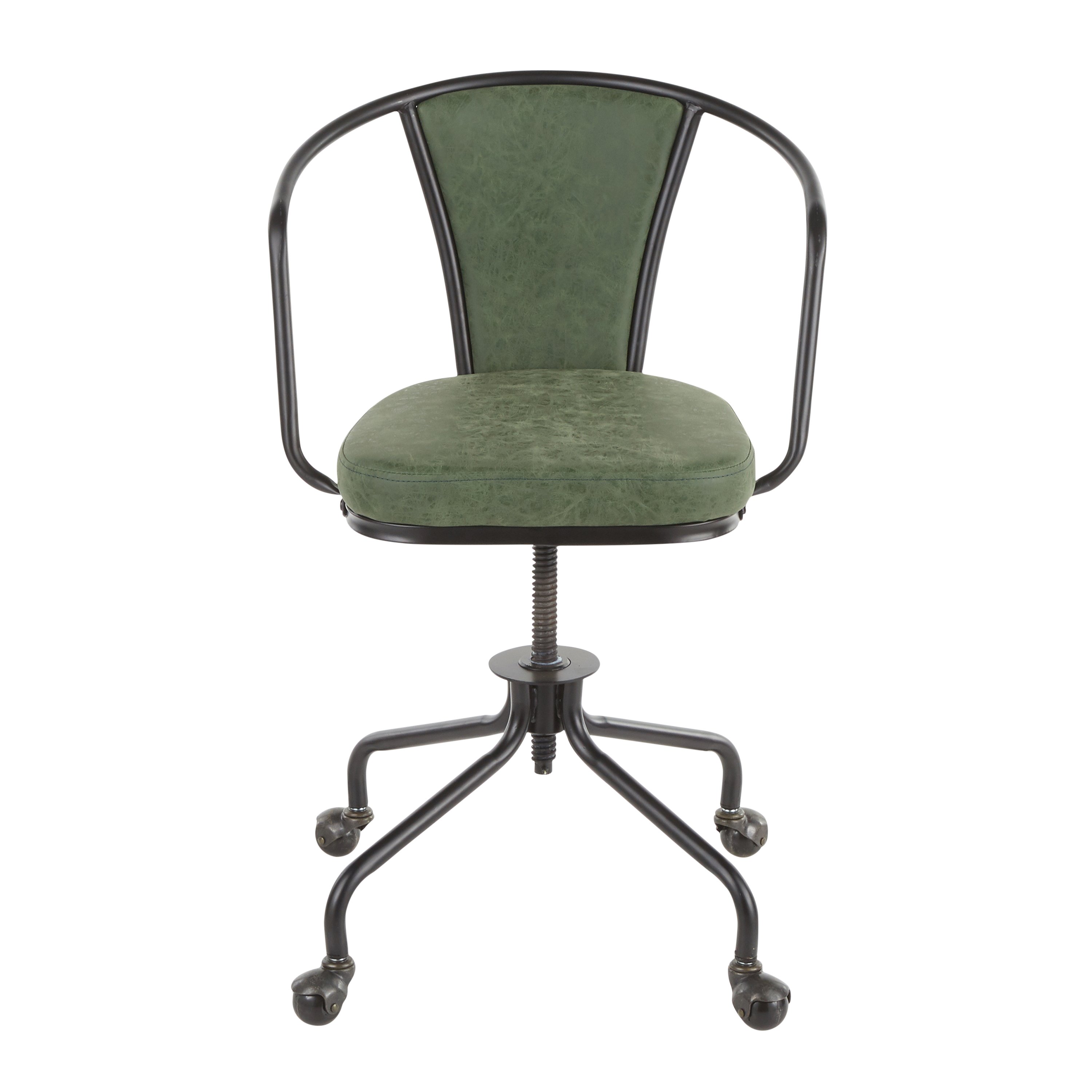 OC-ORUP-BKGN Metal and Green Industrial Upholstered Task Chair - Oregon-4
