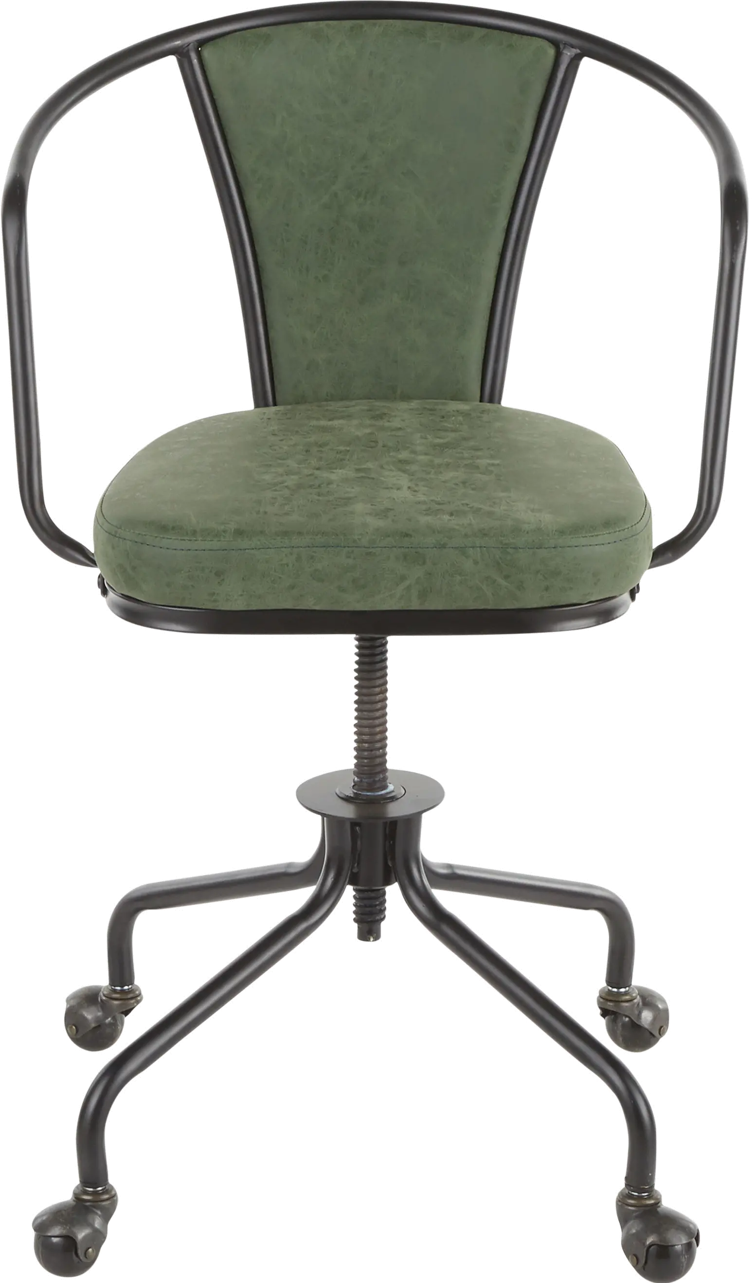 OC-ORUP-BKGN Metal and Green Industrial Upholstered Task Chair - Oregon-4