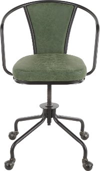 OC-ORUP-BKGN Metal and Green Industrial Upholstered Task Chair - Oregon-4