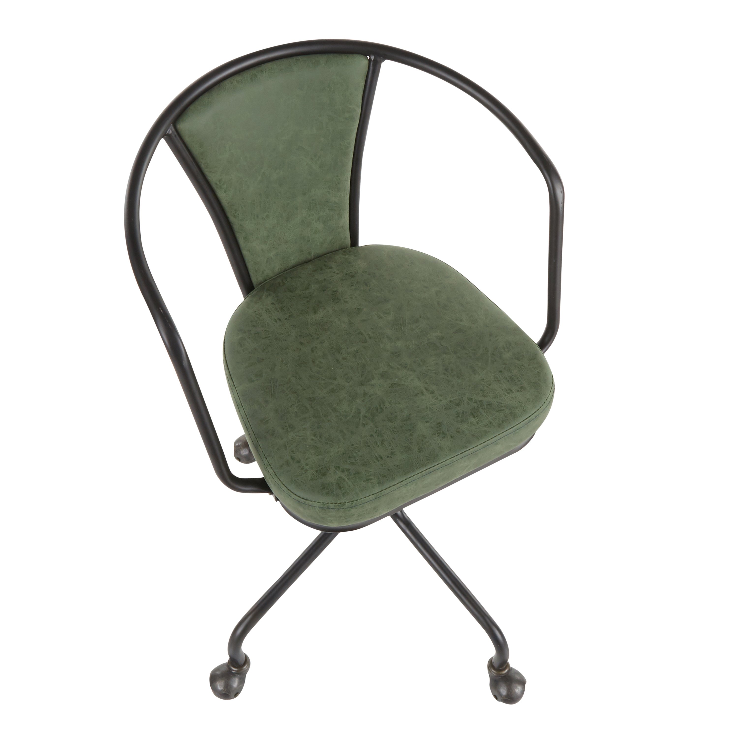 OC-ORUP-BKGN Metal and Green Industrial Upholstered Task Chair - Oregon-5