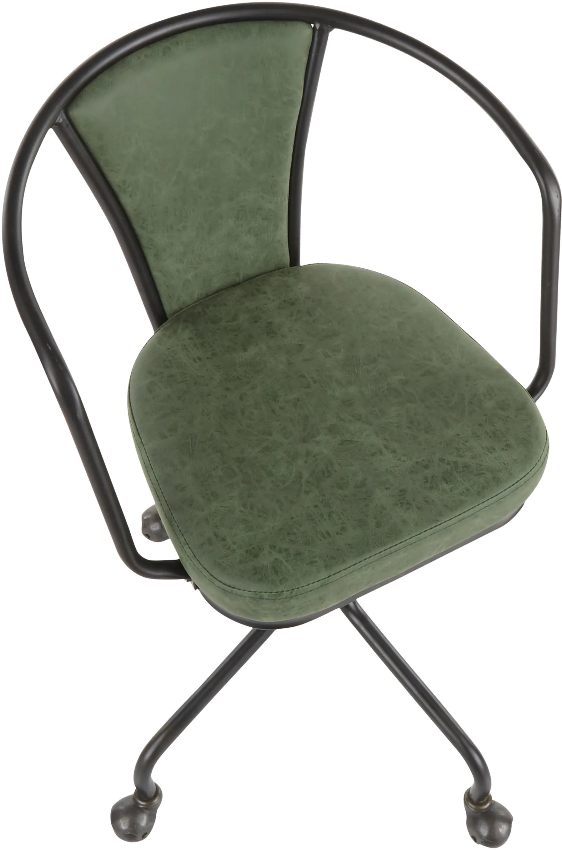 OC-ORUP-BKGN Metal and Green Industrial Upholstered Task Chair - Oregon-5