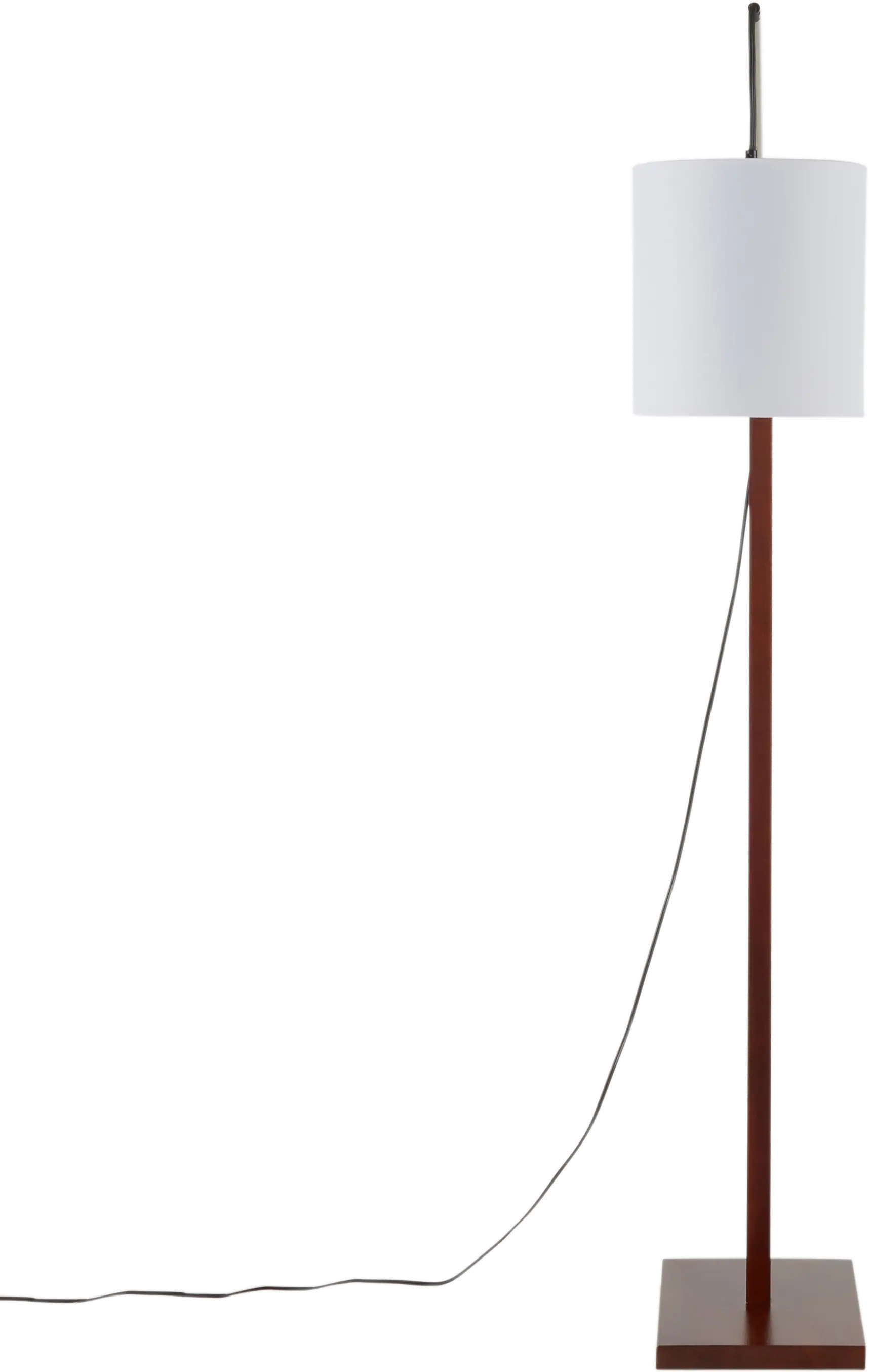 LS-ARTUROFL-WLW Contemporary Walnut Wood Floor Lamp with White Shade - Arturo-1