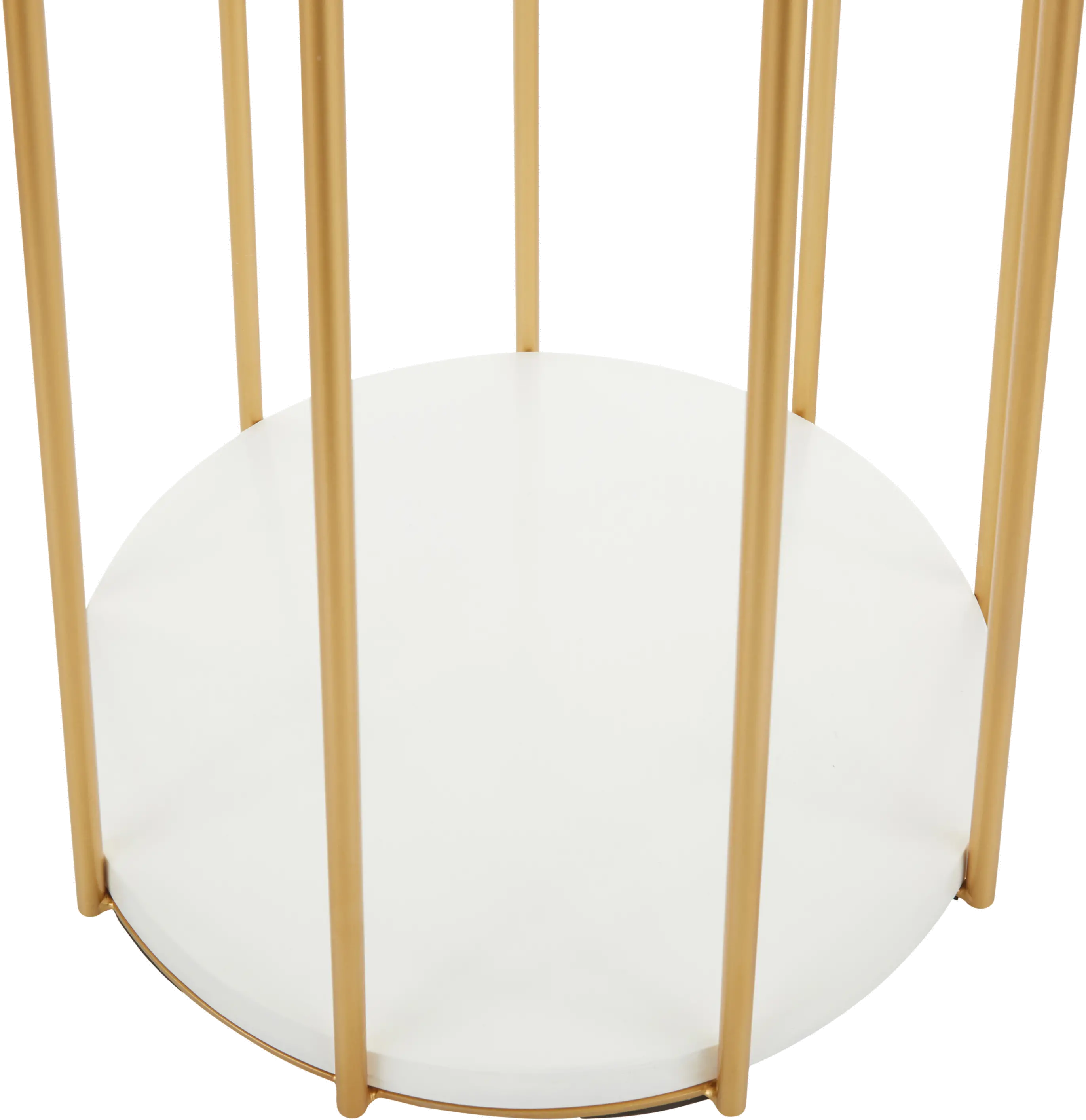 LS-CANARY-FL-AUW Contemporary Gold Metal Floor Lamp with White Shade - Canary-3