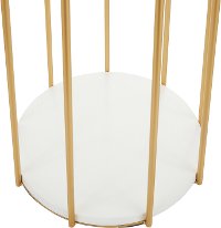 LS-CANARY-FL-AUW Contemporary Gold Metal Floor Lamp with White Shade - Canary-3