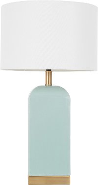 LS-CARMEN-ABGN Contemporary Green Ceramic and Antique Brass Table Lamp - Carmen-2