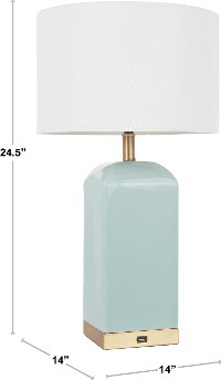 LS-CARMEN-ABGN Contemporary Green Ceramic and Antique Brass Table Lamp - Carmen-6