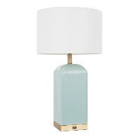 LS-CARMEN-ABGN Contemporary Green Ceramic and Antique Brass Table Lamp - Carmen-8