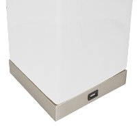 LS-CARMEN-SSW Contemporary White Ceramic and Antique Brass Table Lamp - Carmen-3