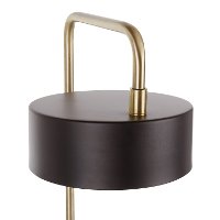 LS-PUCKTB-BKAU Contemporary Black and Gold Metal Table Lamp - Puck-7
