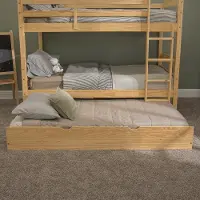 BTW40NL Natural Solid Wood Trundle Bed - WE Trundles