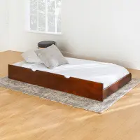 BTW40ES Dark Brown Solid Wood Trundle Bed - WE Trundles