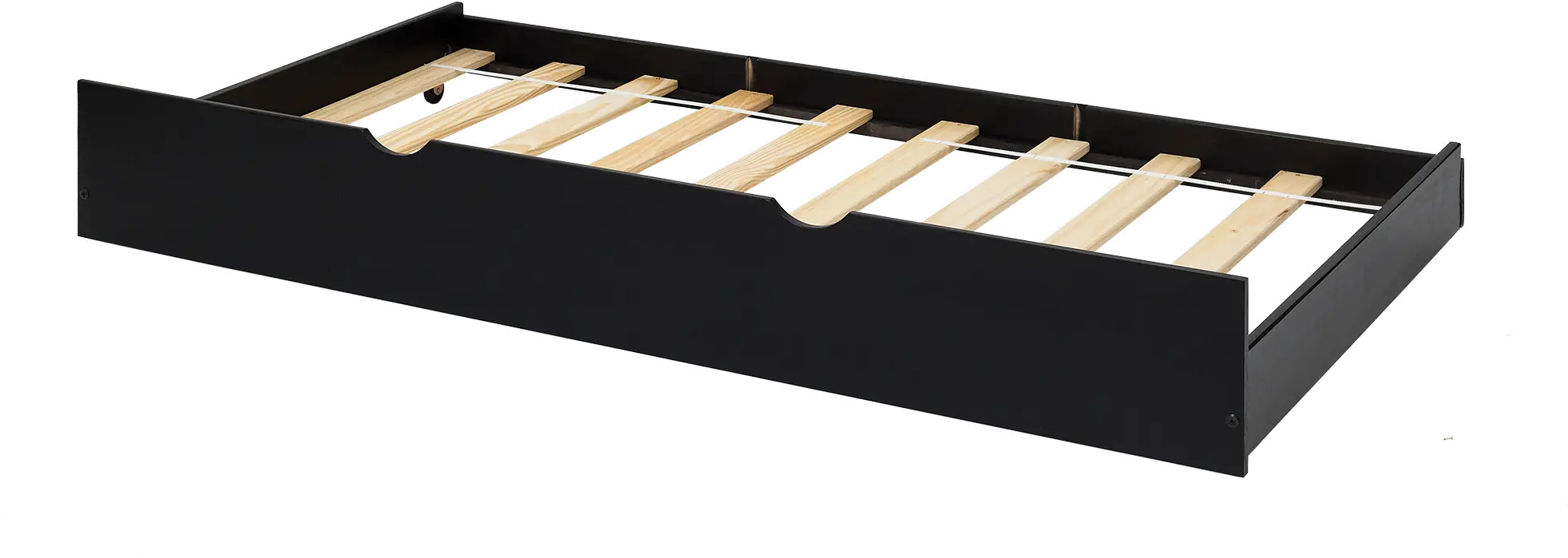 BTW40BL Black Solid Wood Trundle Bed - WE Trundles-3